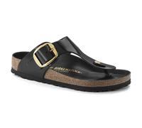 Women's flip-flops Birkenstock Gizeh Big Buckle Natural Leather Patent Noir 41