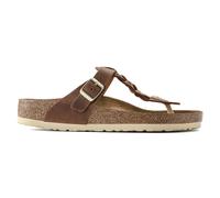 BIRKENSTOCK Gizeh Braided Cognac Oiled Leather Toe Post Sandals Size: