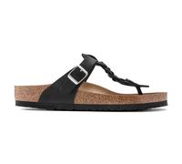 Birkenstock Gizeh Braided Natural Oiled Leather Womens Sandals - Black - Black - UK7 EU40 Regular