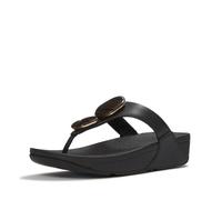Fitflop Lulu Marbled Stone Toe Post Sandals Black EU 39 Woman