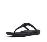 FITFLOP Solay Black Mixed Crystal Tote Post Sandals Size: 3, Colour: B