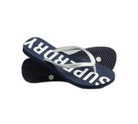 Superdry Women's Code Essential FLIP Flop, Deep Navy/Metallic Silver, Medium UK