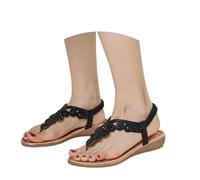 Women's Flip Flops Toe Post Orthopedic Wedge Flip Flops Platform Summer Sandals for Women Uk Indoor Beach Pool Sandals （Black，4.5