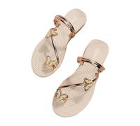Women's Flip Flops Women's Butterfly Non-Slip Sandals Toe Post Mules Holiday Slippers Slip On Summer Shoes Leisure Shoes Lightweight and Fashionable Beach Sandals, Gd1, 4 UK
