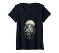 Womens Floating Freely in the Sea V-Neck T-Shirt