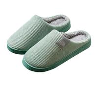 Women's Flock Slippers Soft Comfy Memory Foam Indoor House Shoes - Slippers Comfy Warm Lightweight Breathable Memory Foam Green