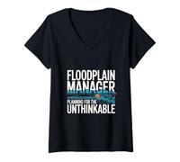 Women's Floodplain Manager Planning for The Unthinkable V-Neck T-Shirt