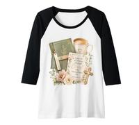 Womens Floral Christian Bible Verse Faith Scripture Encouragement Raglan Baseball Tee