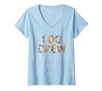 Women's Floral I DO Crew Bride Squad Bridal Future Mrs Bachelorette V-Neck T-Shirt
