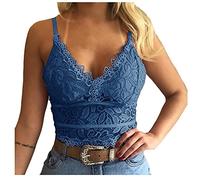 Womens Floral Lace Bras UK Clearance Ladies Sexy Deep V Bra Wireless Bralette Full Coverage Bralettes Adjustable Straps Brassiere Comfort Support Underwear Vest Style Crop Top Sports Everyday Lingerie