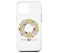 WOMENS FLORAL O INITIAL WATERCOLOR BOTANICAL FLOWER LETTER Case for iPhone 12 Pro Max