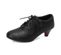 Women's Floral Pattern Deep Mouth High Heel Spring Foreign Trade Europe USA Strap Design Stylish Shoes Trendy Female Classic Modern Strap Heel, black, 8.5 UK