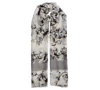 Women's Floral Print Lightweight Scarf - GREY / ONE