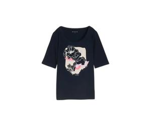 Women's Floral Print T-Shirt Front Tom Tailor Bleu XS