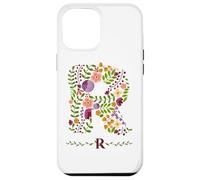 WOMENS FLORAL R INITIAL WATERCOLOR BOTANICAL FLOWER LETTER Case for iPhone 12 Pro Max