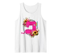Womens Floral Sewing Machine Graphic for Girls Tank Top