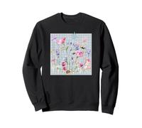 WOMEN'S FLORAL WATERCOLOR SNAIL FLOWER GARDEN BOUQUET STEM Sweatshirt