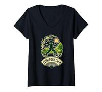 Women's Flow Form Calm Tai Chi Park Practice V-Neck T-Shirt