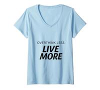 Womens FLOW Nature Inspired Minimalist Motivational Word Art V-Neck T-Shirt