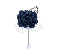Women's Flower Brooch 2pc Satin Rose Boutonniere Brooches