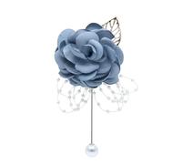 Women's Flower Brooch 2pc Satin Rose Boutonniere Brooches