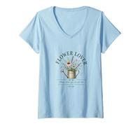 Women's Flower Lover Bloom Where You Planted V-Neck T-Shirt