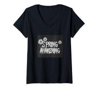 Womens Flowery Spring Awakening Outfit for Adults and Kids V-Neck T-Shirt