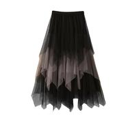Women's Flowy Pleated Mesh Skirt Tulle Tutu Skirt for Dress Up Parties Color Blocked Elegant Layered Tutu Skirt Ballerina Dance Skirts Lightweight Comfort Skorts for Party Dance Gauze Costume Dress