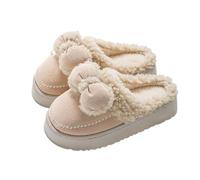 Womens Fluff Plush Slippers Ladies Cosy Memory Foam Warm Winter Mule Slippers Slip on Comfy Arch Support House Shoes with Non-Slip Indoor Outdoor Hard Sole#018a