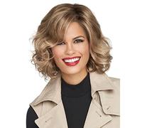 Women's Fluffy Diagonal Bangs Pixie Cut Short Wave Wig Heat-Resistant Synthetic Comfortable Breathable Short Curly Wig Suitable for Daily Party wear Photo Color,16in (Photo Color 16in)