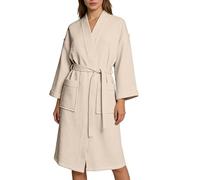 Womens Fluffy Dressing Gown,Lightweight Kimono Robe For Long Sleeve Loungewear Soft Bathrobe Elegant Home Wear Cozy Sleepwear