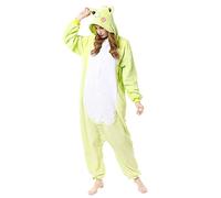 Women's Fluffy Fleece Onesie - Clearance Hooded Plush One-Piece Pajamas Winter Warm Teddy Jumpsuit Halloween Cosplay Costume for Adults & Teens (21 Green, S)