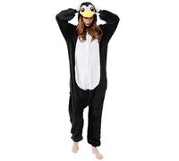 Women's Fluffy Fleece Onesie - Clearance Hooded Plush One-Piece Pajamas Winter Warm Teddy Jumpsuit Halloween Cosplay Costume for Adults & Teens (20 Black, 3XL)