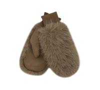 Women's Fluffy Gloves, Gloves, Mittens (Camel)