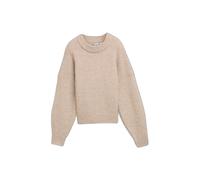 Women's Fluffy Knit Crew Neck Sweater Tom Tailor Denim Marron S