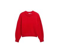 Women's Fluffy Knit Crew Neck Sweater Tom Tailor Denim Rouge XL