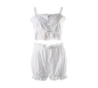 Womens Fluffy Pyjamas Soft Sleepwear Loungewear Plus Size Women's Erotic Underwear Cute Transparent And Sexy Women's Bra Panty Set Sexy Teen Girls Sexy Lingerie Hooded Pajama (White, L)