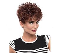 Women's Fluffy Realistic and Comfortable Short Pixie Wigs Heat-Resistant Synthetic Short Curly Hair Suitable for Daily Gatherings Photo Color,12in (Photo Color 12in)