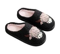 Women's Fluffy Slippers, Cute Love Heart Embroidered Plush House Slippers, Cozy Memory Foam Slip - on Indoor Bedroom, Living Room, Warm Non - Slip Home Slippers for Women Men