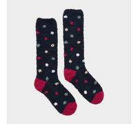 Women's Fluffy Sock, Navy One Size