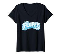 Women's Fluffy V-Neck T-Shirt