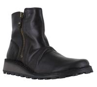 Womens Fly London Mon Wedge Heel Zip-Up Chelsea Leather Ankle Boots Sizes 4 to 8