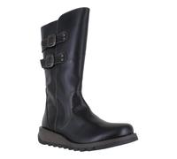 Womens Fly London Suli Zip-Up Wedge Leather Buckle Mid Calf Boots Sizes 4 to 8