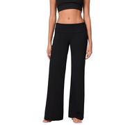 Womens Fold Over Waist Trousers Wide Leg Loose Solid Color Low Rise Pants | Y2k Studded Bootcut Sweatpants Solid Color Slim Fit Bell Bottom Pants