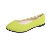 Womens Fold up Pumps Roll up Shoes Foldable Ballet Flats, Portable Ladies Slip On Loafers Dolly Shoes for Ladies Yellow