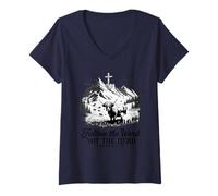 Womens Follow The Word Not The Herd Christian - Bible Verse Faith V-Neck T-Shirt