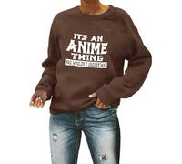 Women's Football Lover It's An Anime Thing You Wouldn'T Understand Pullover Sweatshirts for Women Graphic Football Mom Baseball Y2K Gameday Football Season Football Gameday Game Day Coffee