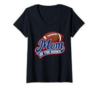 Women's Football Mom of the Rookie V-Neck T-Shirt