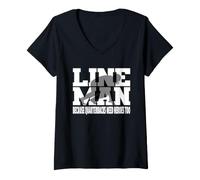 Women's Football Quote Lineman Because Quarterbacks Need Heroes Too V-Neck T-Shirt