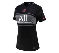 Womens Football Shirt Black 2021-2022 PSG 3rd Soccer Training T-Shirt Sportswear